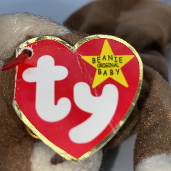 Ty Pounce Beanie Baby Brown Cat Plush Stuffed Animal with Hang Tag - Picture 2 of 13